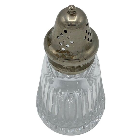 Vintage Gucci Italian Cut Crystal Sugar Shaker Muffineer Silver Plated RARE HTF - Picture 8 of 9